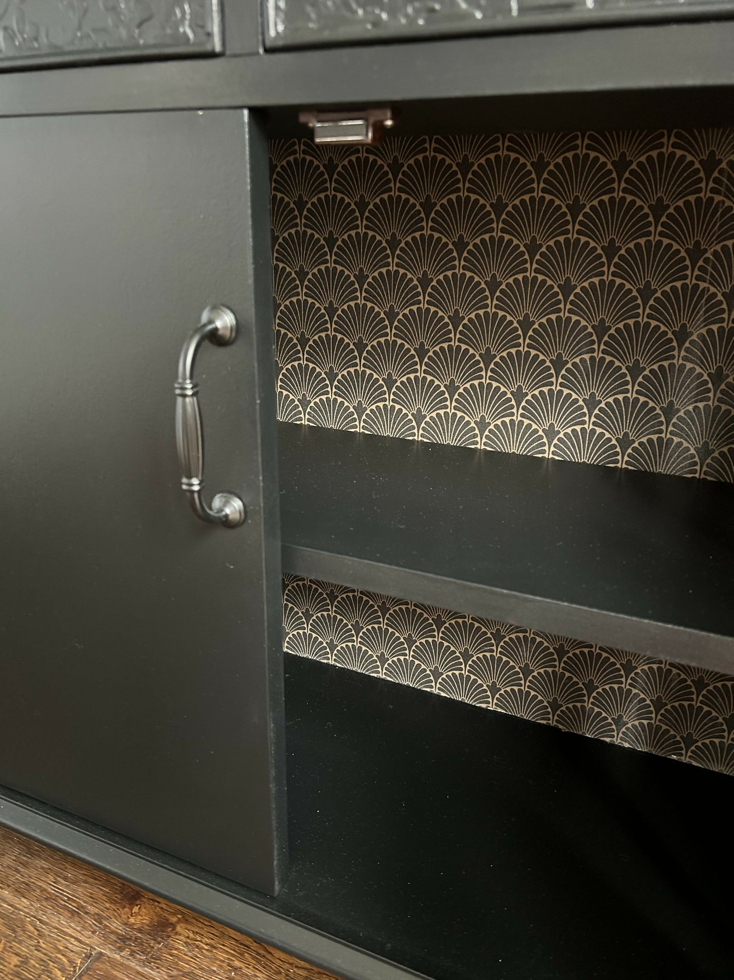 Elegantly restyled Black Sideboard/occasional drawer unit