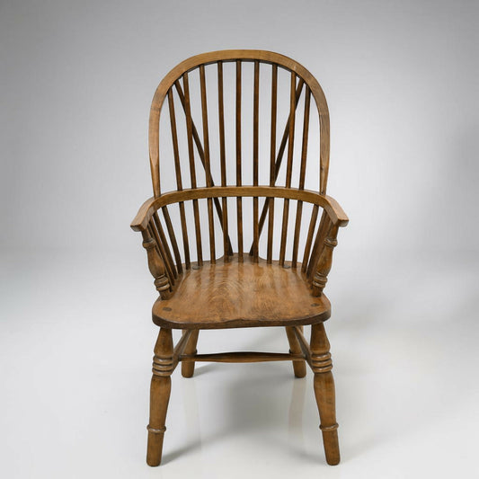 Stick Back Windsor Chair Elm and Beech Antique Bow Back Carver FREE UK Delivery*