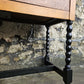 Vintage Oak Chest Of Drawers Two Drawer Cabinet Lovely Detailing Ebonised In Black