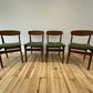 Danish Teak Dining Chairs by Korup Stolefabrik 1960s Mid Century Modern Set of 4 Chairs
