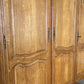 Wardrobe Vintage French Louis XVI Style Oak Four Door Carved Armoire LOT 6099