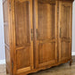 Wardrobe Vintage French Louis XVI Style Oak Three Door Carved Armoire LOT 6508