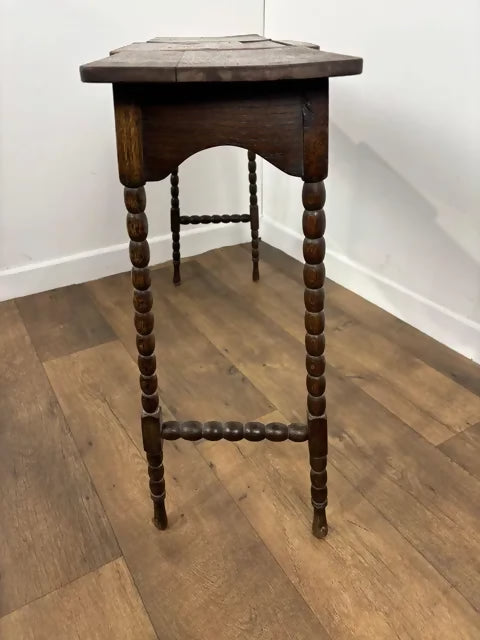 Vintage Oak Bobbin Turned Reading Table