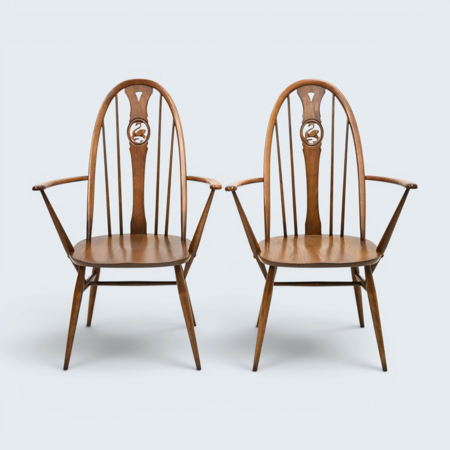 6 Ercol Swan Bow Back Dining Chairs Golden Dawn Finish FREE UK Delivery*