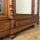 Wardrobe Antique French Style Oak Three Door Carved Mirrored Armoire LOT 6231