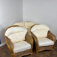Vintage Three Piece Cane Conservatory Suite – Two Seater Settee & Armchairs