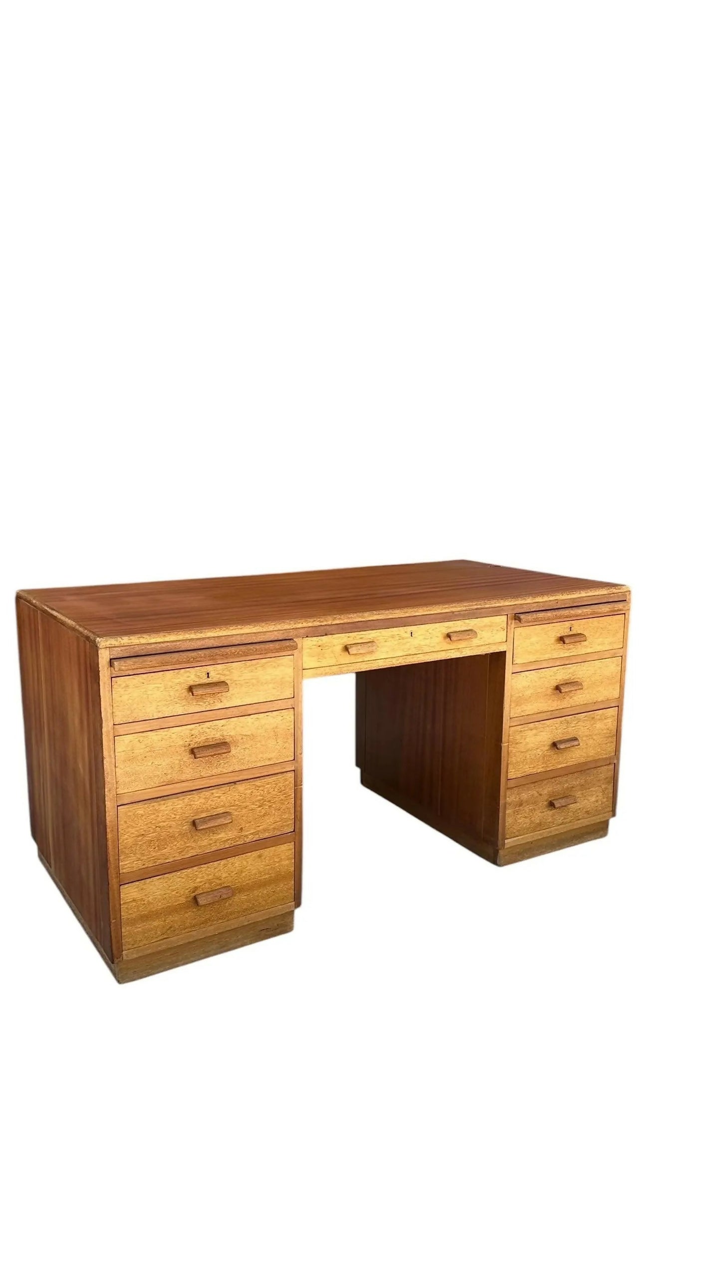 Mid century Teak vintage pedestal desk Oxford University