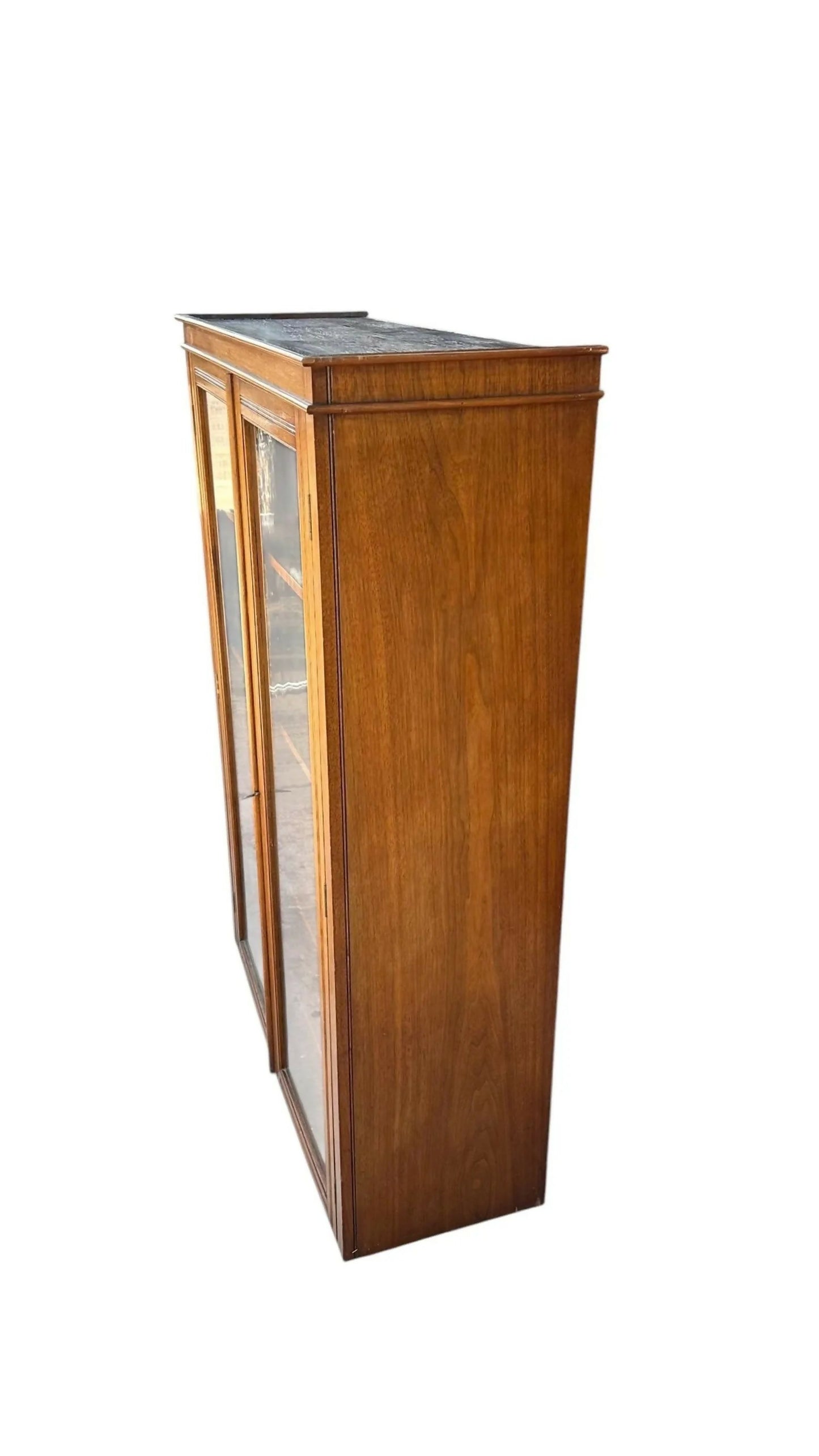 Vintage Victorian Mahogany Library Bookcase Display Cabinet