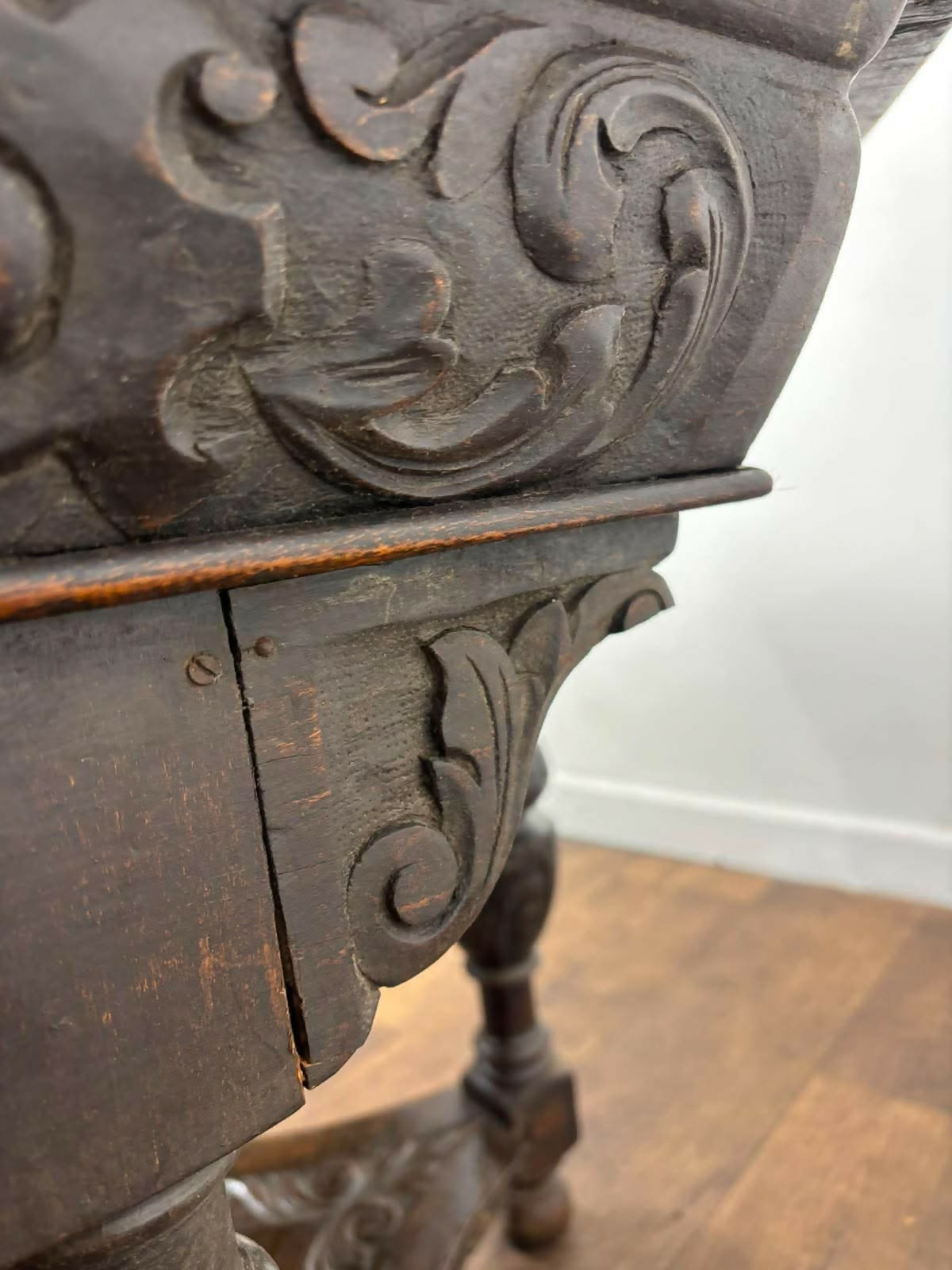 Early Victorian Heavily Carved Oak Octagonal Centre Table