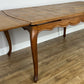 Dining Table Vintage French Style Oak Carved Folding Extendable Table LOT 6355