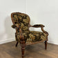 Victorian Armchair Floral Upholstered