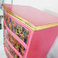 Beautiful pink hand painted chest of drawers