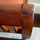 Vintage Carule Stool/Seat Indonesian Teak, Leather Padded Seat Cushion A Beauty!