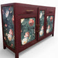 Statement floral oak sideboard