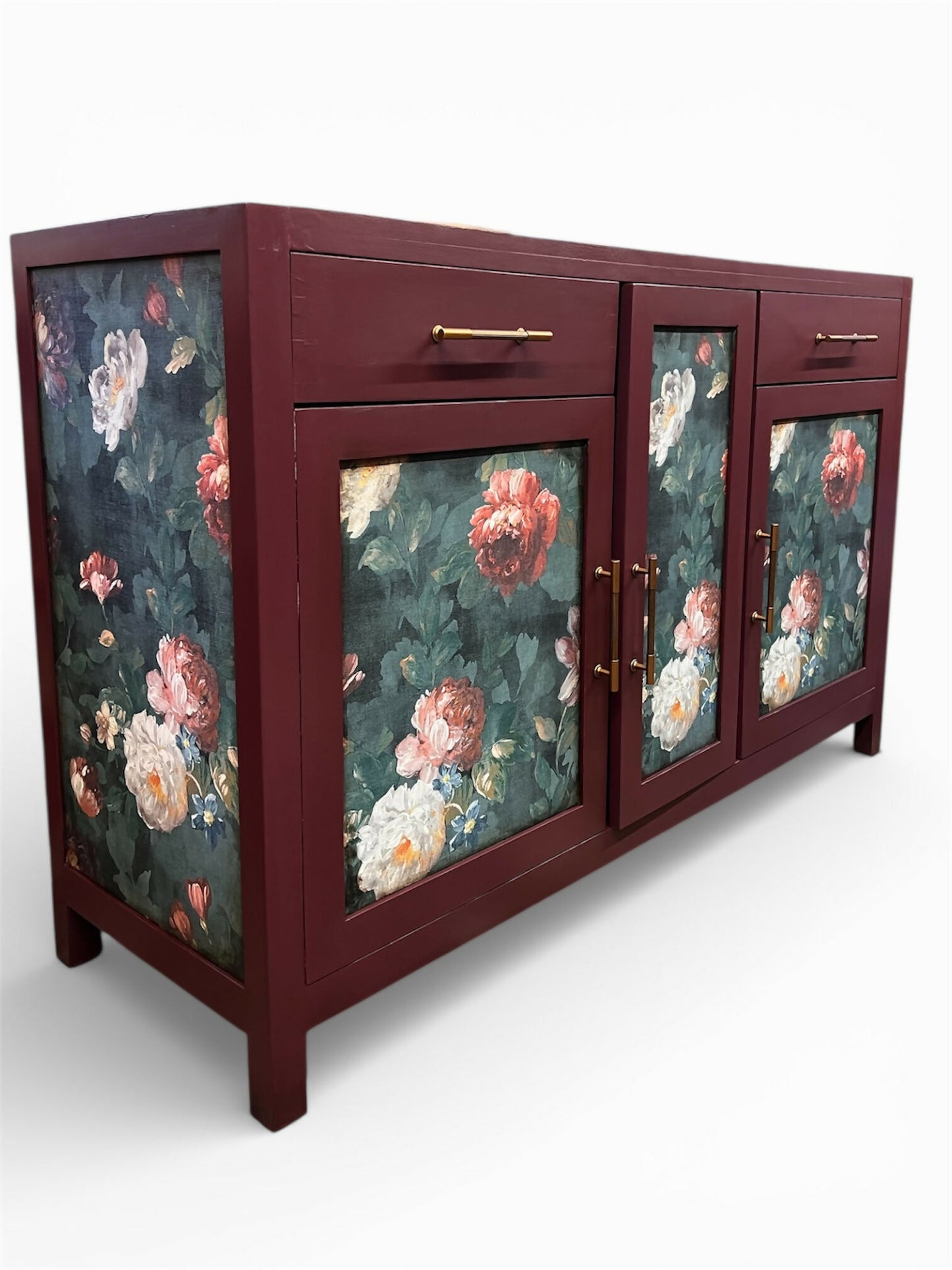 Statement floral oak sideboard