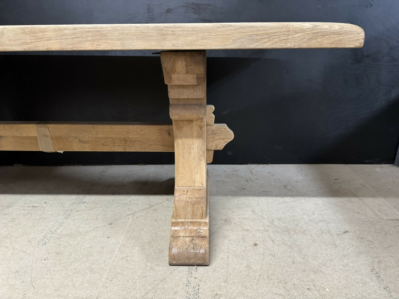 Bleached Oak Farmhouse Dining Table