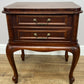 Pair of Bedside Tables Vintage French Louis Nightstands Carved Cabinets LOT 6221