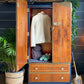 Wardrobe, Armoire, Coat Cupboard, Hallrobe, Hallway Storage, Mid Century Retro Vintage.