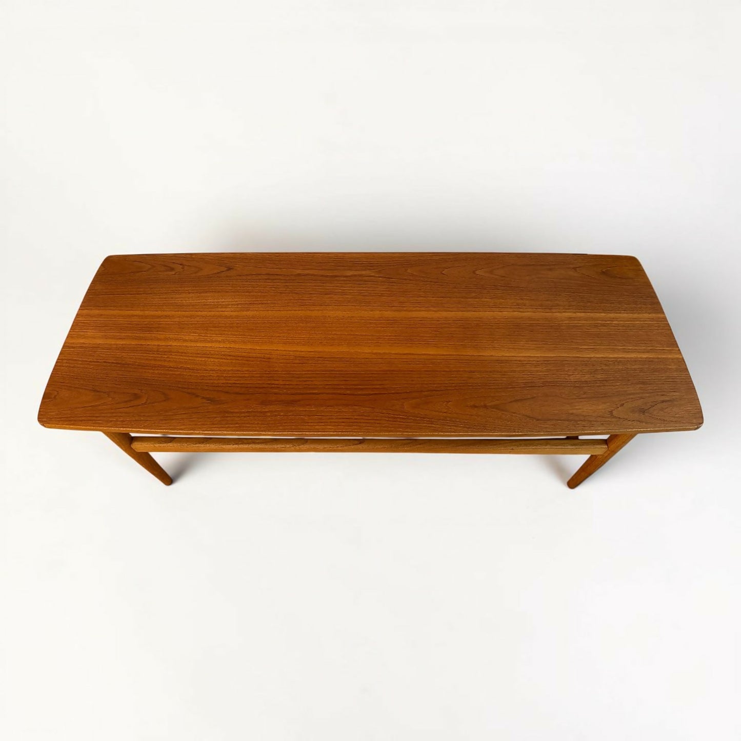 Mid Century Teak Coffee Table With Under Tier Shelf