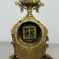 Clock Antique French Style Brass Ornate Mantel Clock with Key LOT 6473