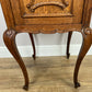 Bedside Table Antique French Marble Top Oak Cabinet Carved Cupboard LOT 6394