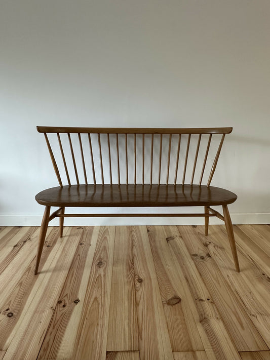 Vintage Ercol Love Seat Model 450 Ercol Natural Finish Elm