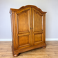 Wardrobe Vintage French Style Oak Two Door Bedroom Storage Armoire LOT 6509