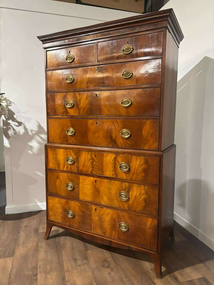 Edwardian Mahogany Chest On Chest