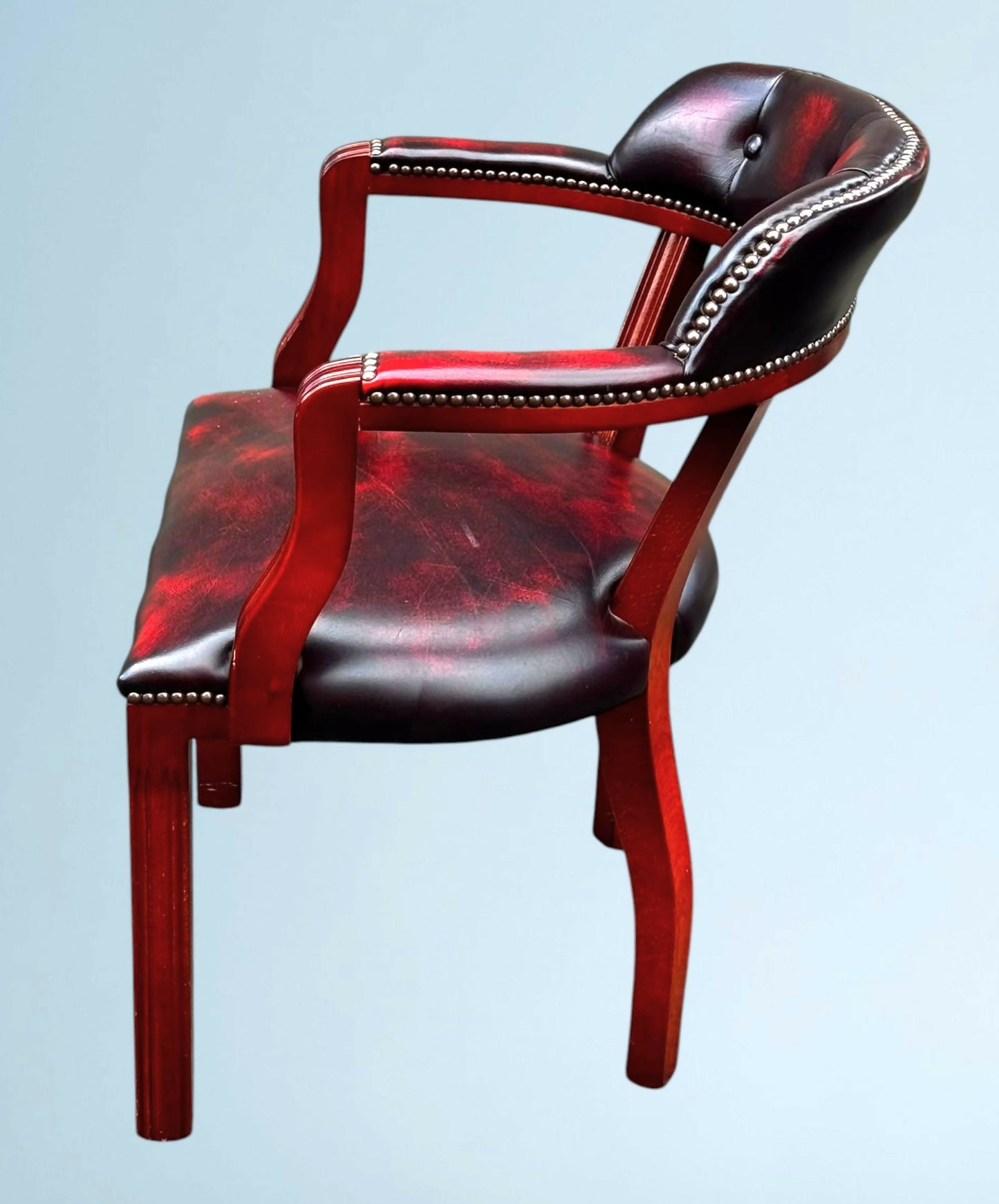 Leather Chesterfield Office Chair / Court Chair