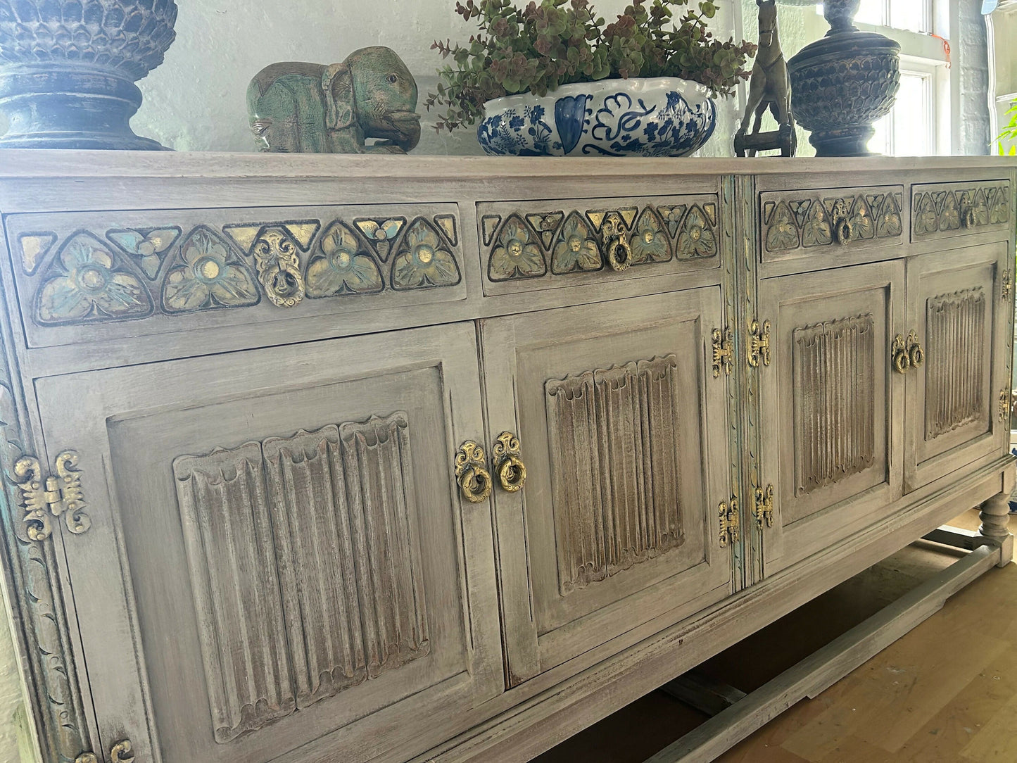 Vintage Carved Sideboard