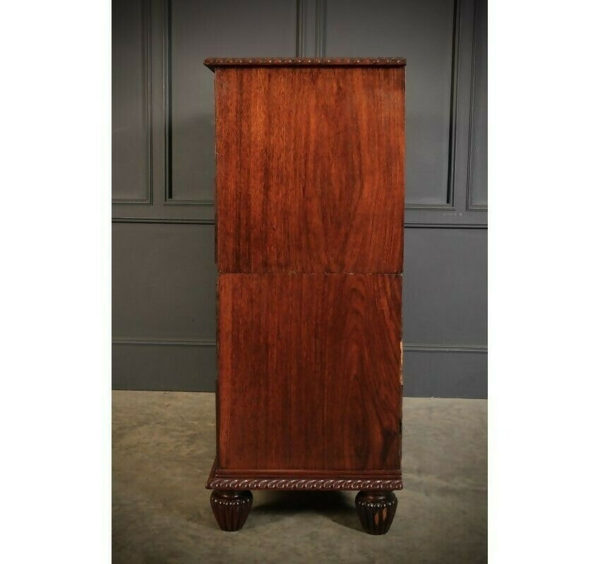 2 Piece Anglo Indian Military Vintage Chest Of Drawers