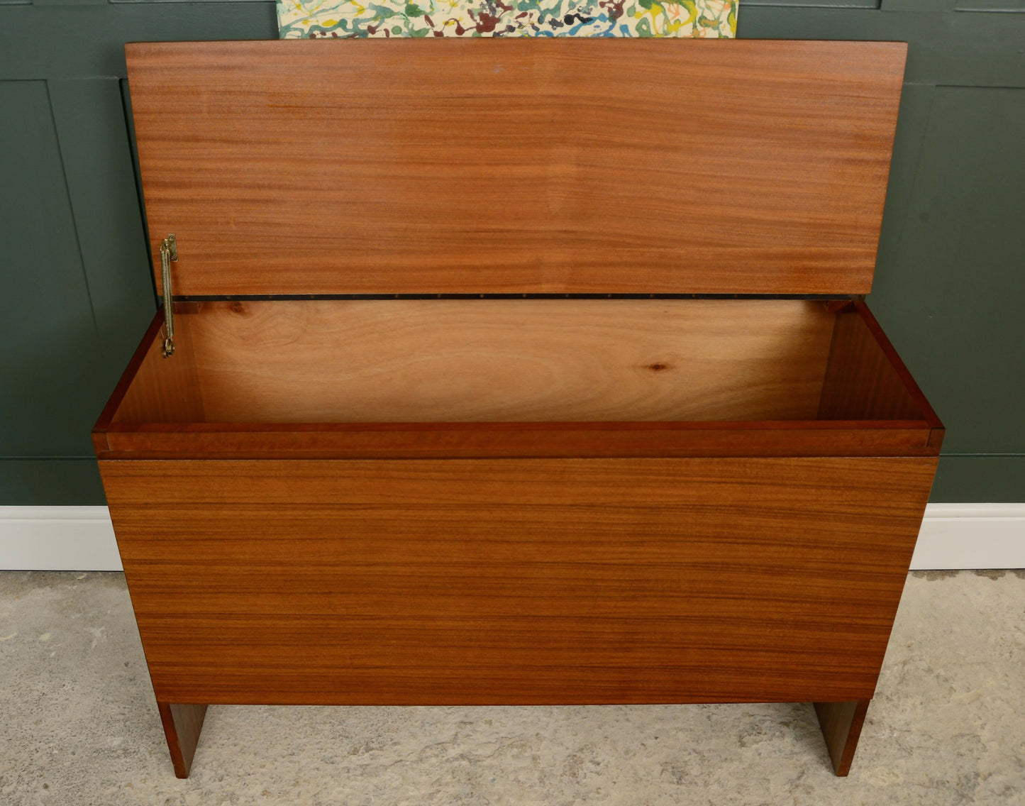 Mid Century Blanket Box - Toy Box - Teak Veneer By Meredew