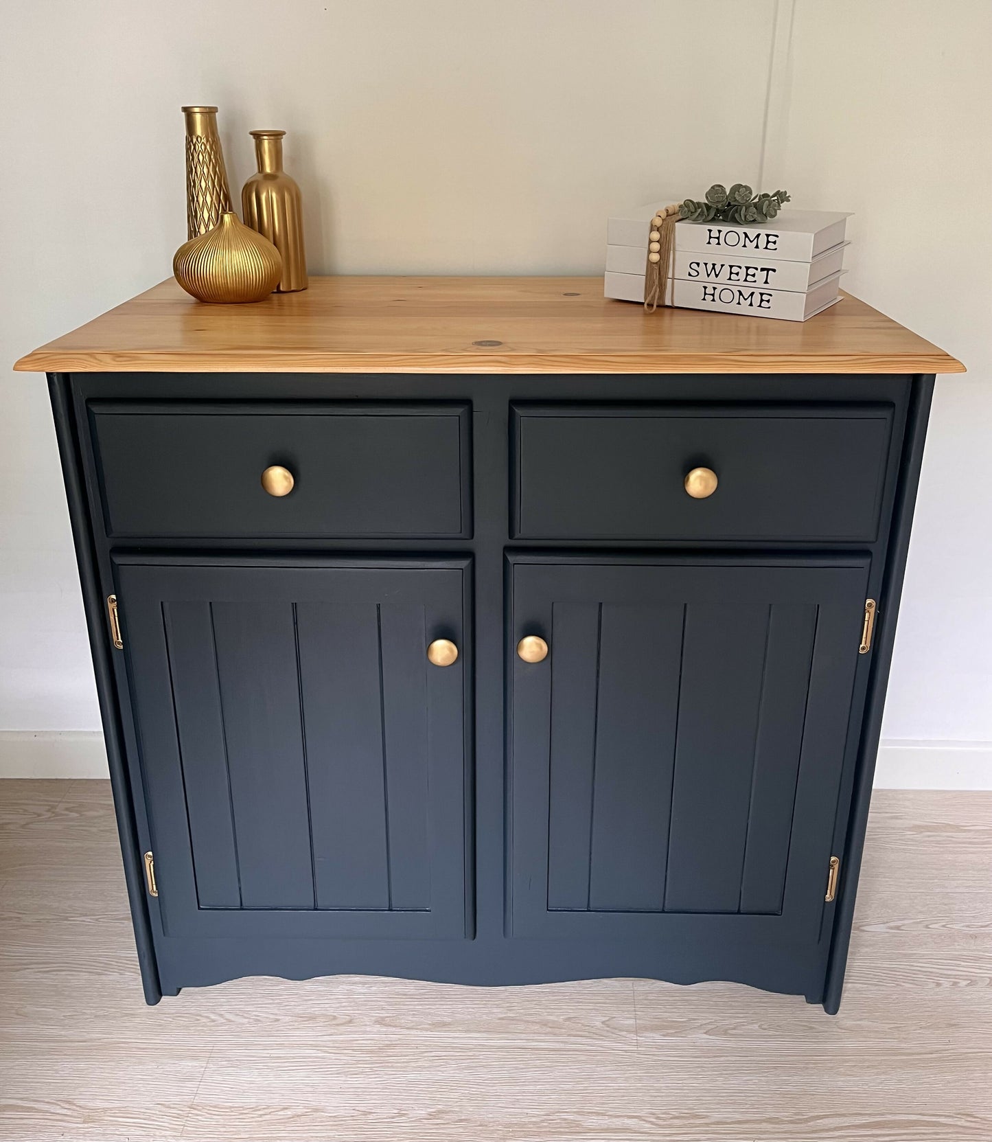 Now Sold Pine cupboard sideboard with drawers