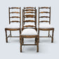 4 Webber Ladderback Dining Chairs with Grey Cushion Pads FREE UK Delivery*