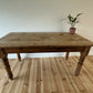 Vintage Farmhouse Dining Table Rustic Large Farmhouse Solid Stripped Pine