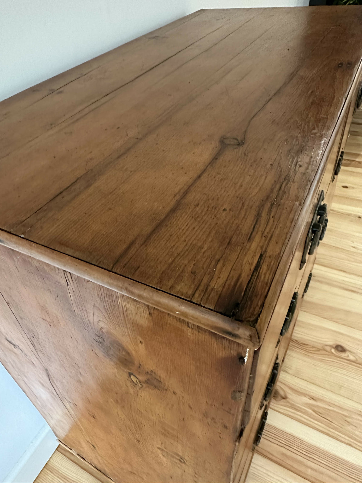 Antique Victorian Pine Chest of Drawers Rustic Solid Pitch Pine