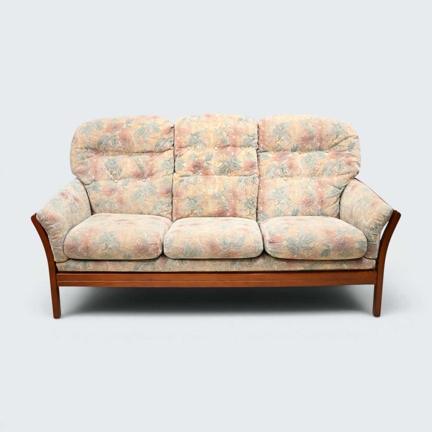 Ercol Style 3str Sofa Settee Removable Covers VGC Vintage FREE UK Delivery*