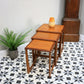 G Plan Nest of Three Tables Astro Design with Teak Tops and Teak Afromosia Legs.