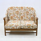 Vintage 2str Sofa Teak Frame 2 Seater Settee VGC Great Upholstery FREE Delivery. SBR11034/1010E