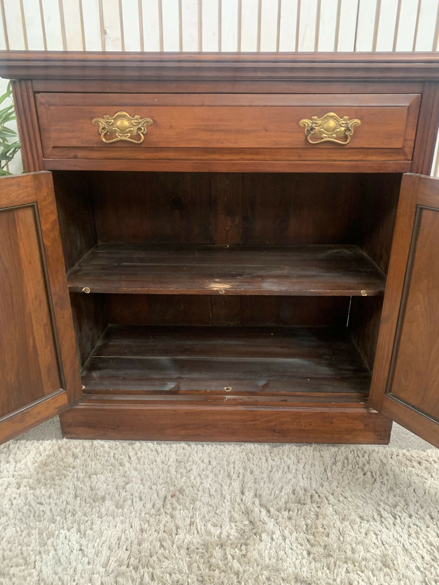 Antique Leeds Co-op Mahogany Flip-Top Server / Sideboard - "Our Own Make"