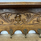 Coat Rack Vintage French Oak Wall Mounted 6 Hooks Carved Rack Hanger LOT 6202