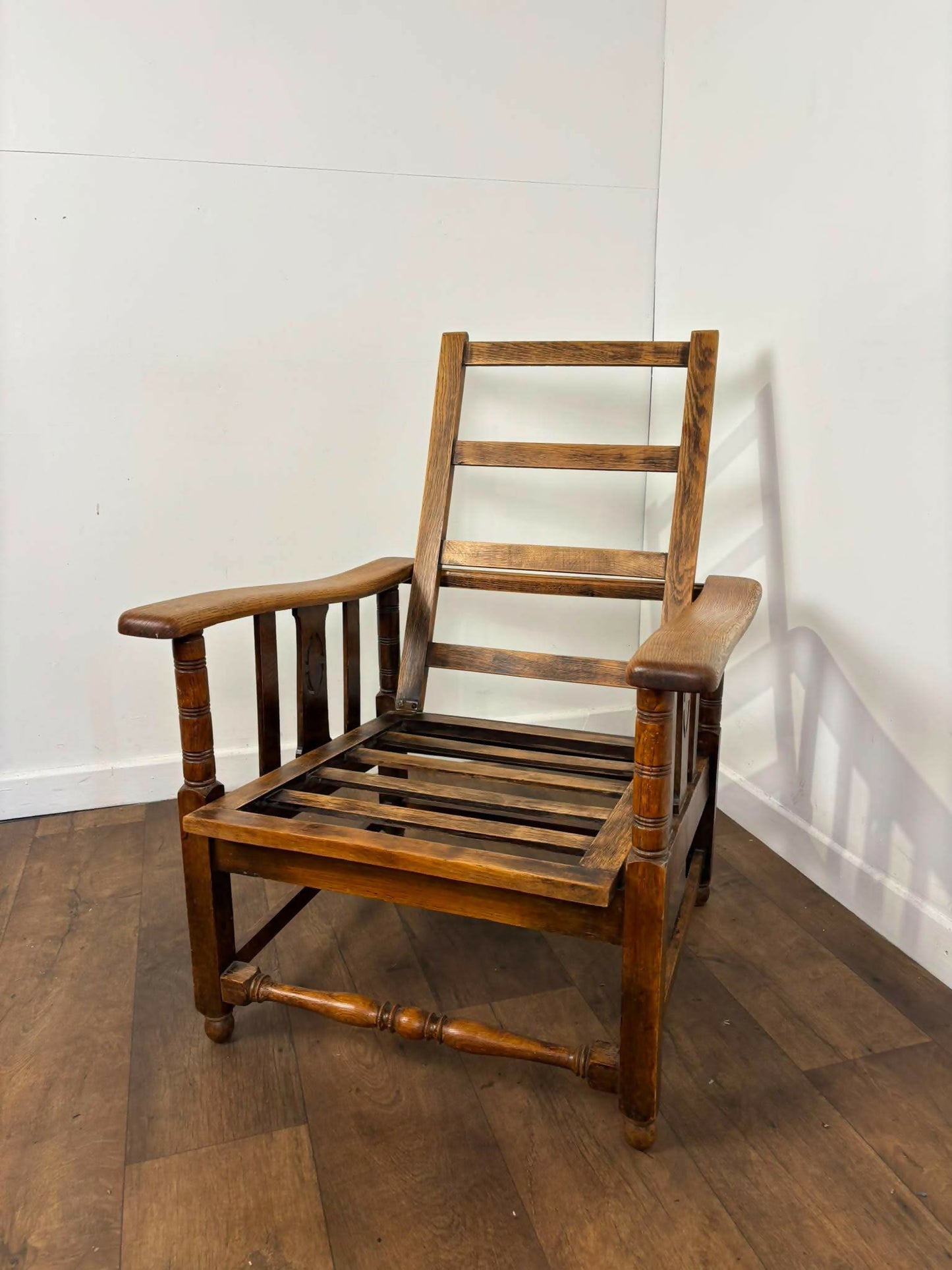 Vintage Oak Reclining Armchair