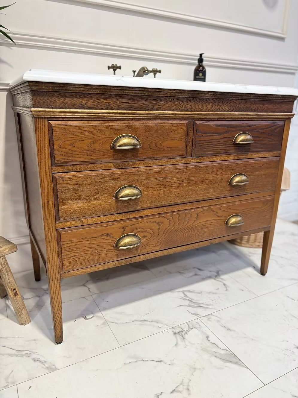Width 106cm - Vintage Vanity Unit With Tap - Available