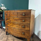 19th Century String Inlaid Bow Fronted Mahogany Chest Of Drawersnn