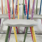 Rainbow Colour Solid Wood Farmhouse Dining Table And Chairs
