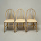 3 Painted Ercol Kitchen Chairs Cream Coloured Rustic Looking FREE UK Delivery*