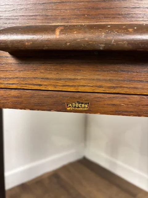 Vintage Oak Rustic Table With Drawer