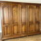 Wardrobe Vintage French Style Five Door Carved Large Storage Armoire LOT 4987