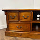 Contemporary Mahogany Flat TV Stand / Media Unit