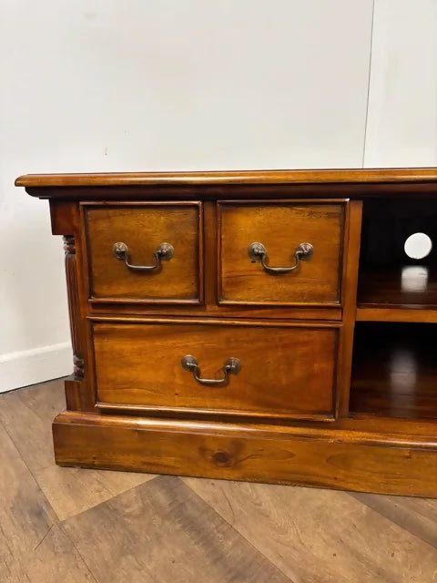 Contemporary Mahogany Flat TV Stand / Media Unit